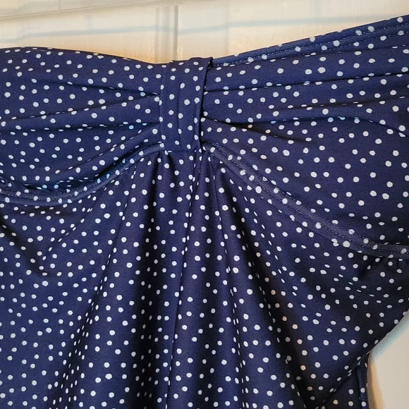 Splendid Swim Navy and White Polka Dot Swimsuit - Medium - Picture 2 of 8